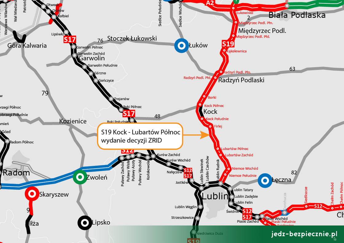 Wydanie Zezwolenia na realizację inwestycji drogowej S19 obwodnica Kocka i Woli Skromskiej - Lubartów Północ, woj. lubelskie | Jedź Bezpiecznie